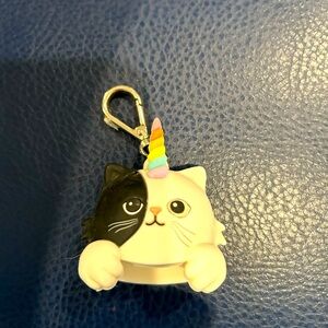 Unicorn Cat Hand Cream Keychain - Black and White